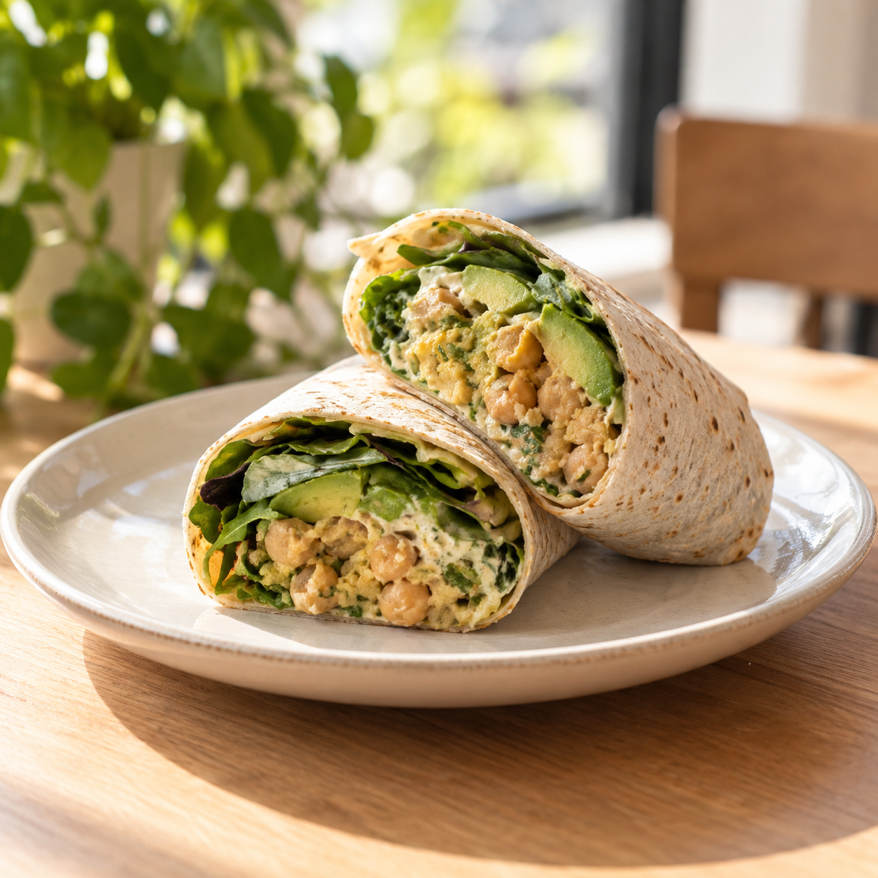 Chickpea & Avocado Wrap