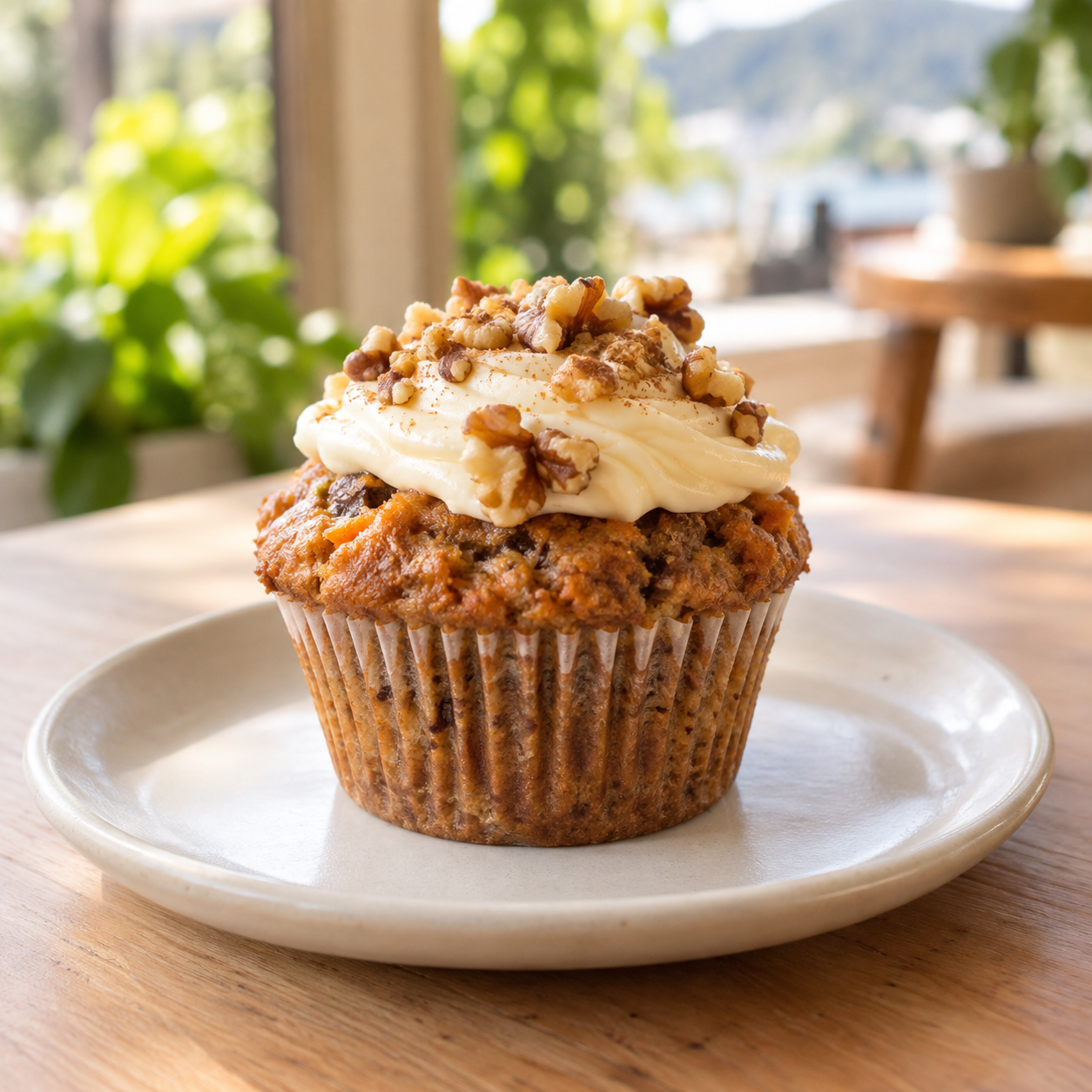 Spiced Carrot & Walnut Muffin