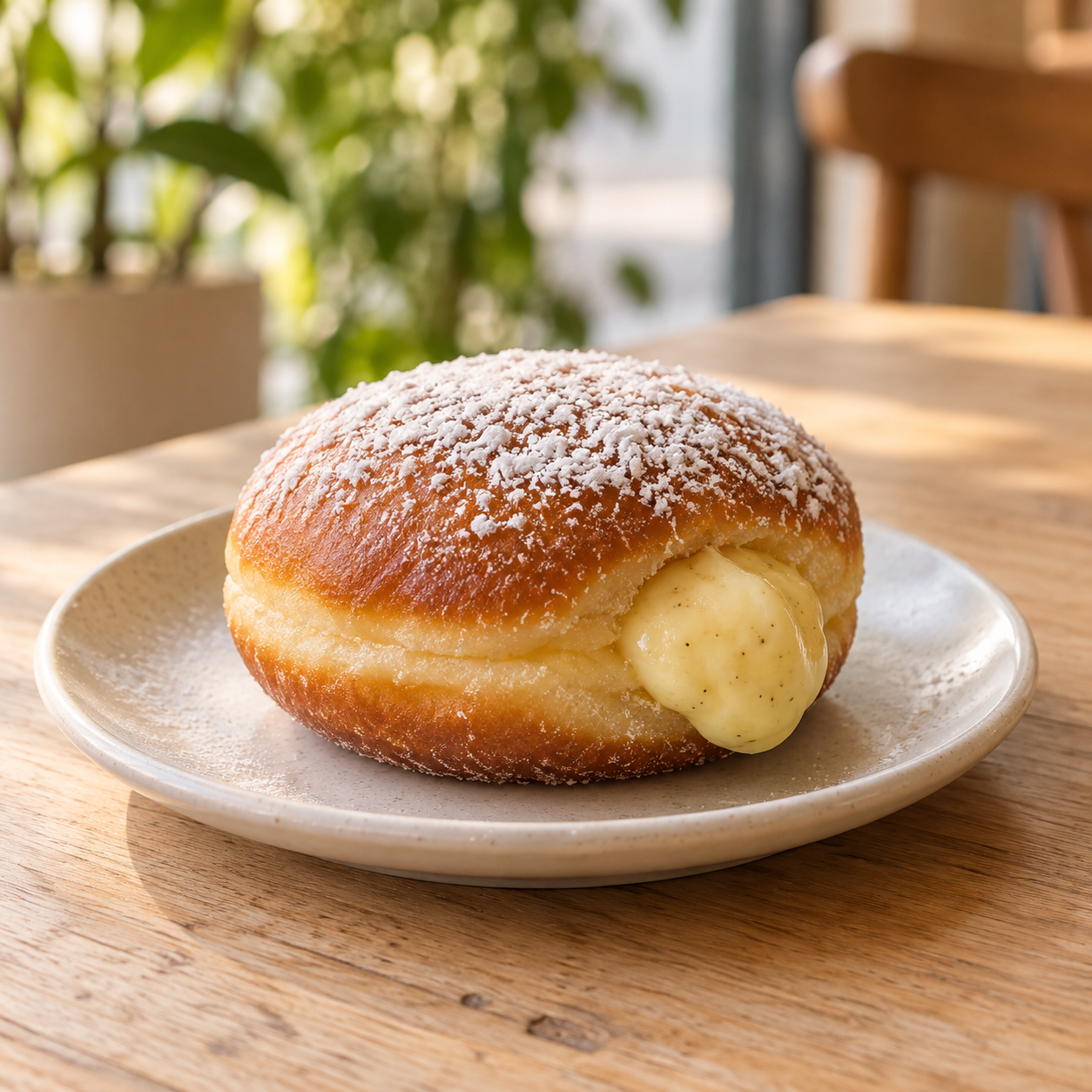 Vanilla Custard-Filled Donut