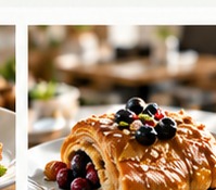 Fresh pastry with berries